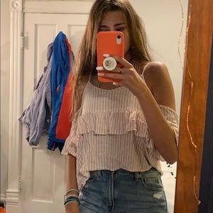 america eagle off the shoulders top